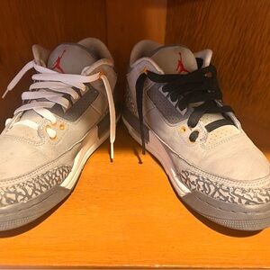 Jordan Kids Sneakers Gray with Black and White Laces